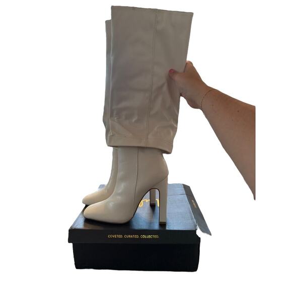 Lulus Women's Almond Lorlia Square Toe Knee High Boots Size 7 - Picture 5 of 12